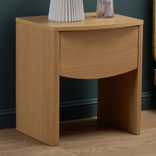 Natural Kira 1 Drawer Bedside Table