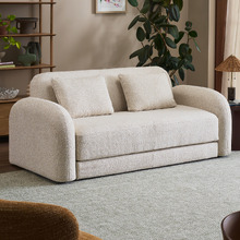 Georgia 3 Seater Queen Boucle Semi-Compressed Sofa Bed