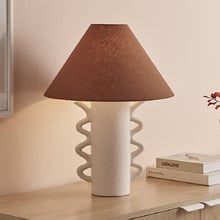 Edie Ceramic & Linen Table Lamp