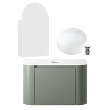 Leon 750mm Wall Hung Vanity with Basin & Shaving Cabinet Package