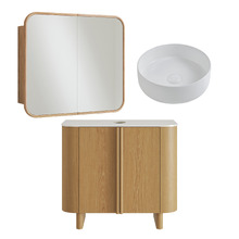 Valentine II 900mm Freestanding Vanity Shaving Cabinet Package