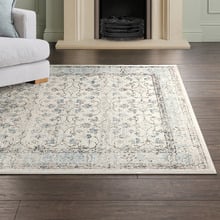 Blue & Cream Evanna Vintage-Style Rug