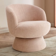 Eloise Chenille Swivel Armchair