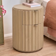 Harriet 2 Drawer Mango Wood Bedside Table