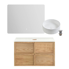 Cali 900mm Above Counter Vanity Package with LED Mirror