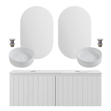 Belmont 1200mm Double Vanity Package with Oval LED Mirror