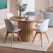 4 Seater Elodie Round Dining Table & Nova Chair Set