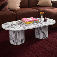 Tilly Oval Viola Marble-Look Coffee Table