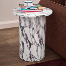 Tilly Viola Marble-Look Side Table