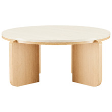 Talia Travertine-Look Coffee Table