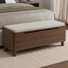 Rupert Boucle Storage Ottoman Bench