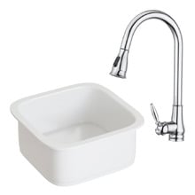 Bowral 480mm Top Mount Fireclay Kitchen Sink & Mixer Package