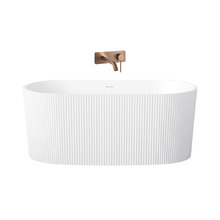 Avalon Fluted Acrylic Bath & Bronze Wall Mixer Package