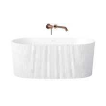 Avalon Fluted Acrylic Bath with Bronze Spout & Wall Mixer Package