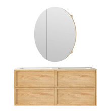 Cali 900mm Vanity Package with Round Shaving Cabinet