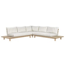 5 Seater Clifton Acacia Wood Outdoor Modular Lounge Set