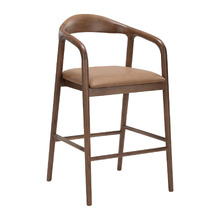67cm Jasper Solid Oak Wood Bar Stool