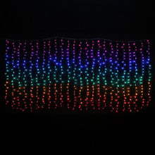 576 Rainbow LED Christmas Curtain Lights