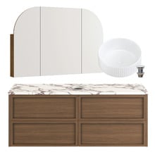 Viola-Look 1200mm Wall Hung Vanity with Basin & Arch Shaving Cabinet Package