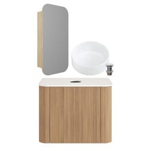 Nomad 600mm Wall Hung Vanity with Basin & Rectangular Shaving Cabinet Package