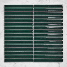 Reid Gloss Forest Green Kit Kat Ceramic Mosaic Tile