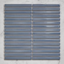 Reid Gloss Blue Kit Kat Porcelain Mosaic Tile