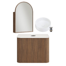 Nomad 600mm Wall Hung Vanity with Basin & Arch Shaving Cabinet Package