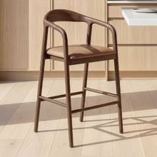 67cm Jasper Solid Oak Wood Bar Stool