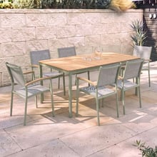 6 Seater Coogee Eucalyptus Wood Outdoor Dining Set