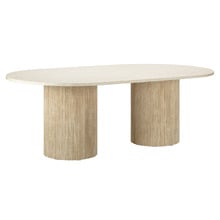 Tilly Travertine-Look Dining Table