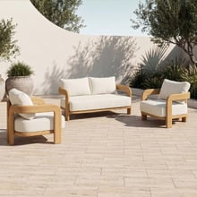 4 Seater Bellara Eucalyptus Wood Outdoor Lounge Set
