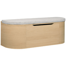 Zella Boucle Storage Ottoman Bench