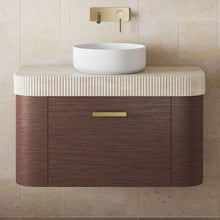 Siena 900mm Fluted Wall Hung Single Vanity