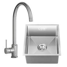 Carson Classic Gooseneck Kitchen Mixer & Single Sink Package