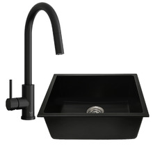 Carson Classic Gooseneck Pull-Out Kitchen Mixer & Granite Sink Package