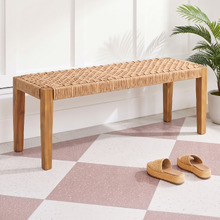 2 Seater Malaga Acacia Wood Outdoor Bench