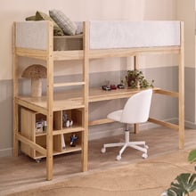Kids' Elle Single Loft Bed with Desk & Emmie Desk Chair Set