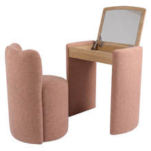 2 Piece Elsie Upholstered Dressing Table & Chair Set
