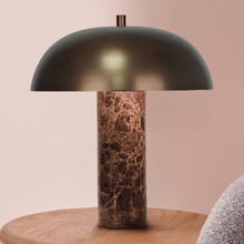 Ember Chocolate Marble 2-Light Table Lamp