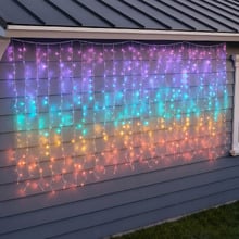 576 Rainbow LED Christmas Curtain Lights