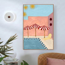 Shelly on Vacay Framed Canvas Wall Art