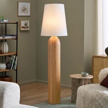 Briar Rubberwood Floor Lamp