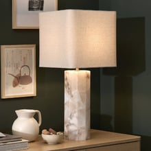 Petra White Alabaster Table Lamp