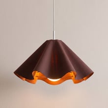 Sutton Scalloped Linen Pendant Light