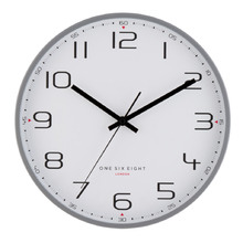 Cool Grey Carmen Metal Wall Clock