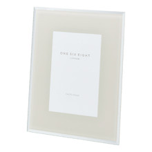 Off White & Silver Minerva Glass Photo Frame