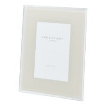 Off White & Silver Minerva Glass Photo Frame