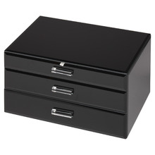 Black Extra Large Gabriella Jewellery Box