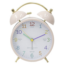 Blush Learn the Time Metal Alarm Clock