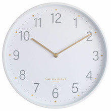 White Maisie Silent Wall Clock